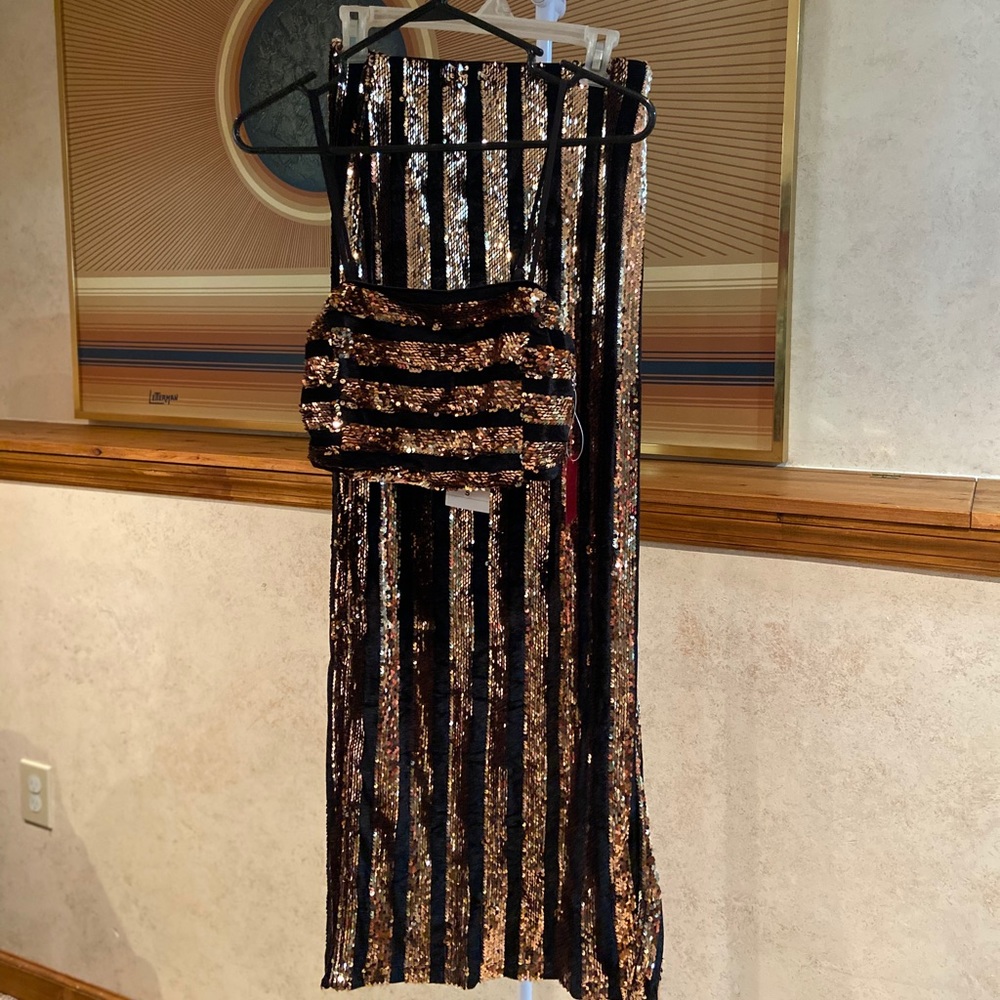Sequin Skirt Set